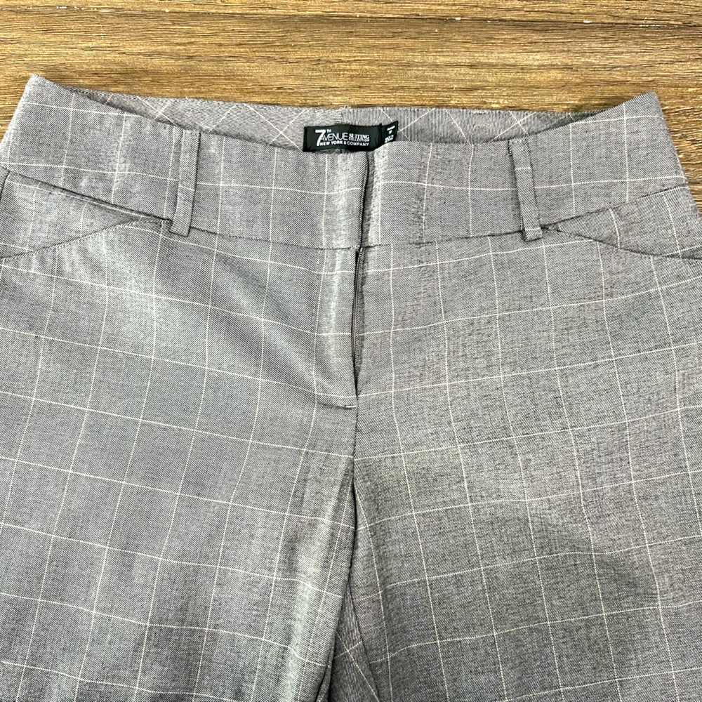 New York & Company Grey Plaid Pants | Size 10